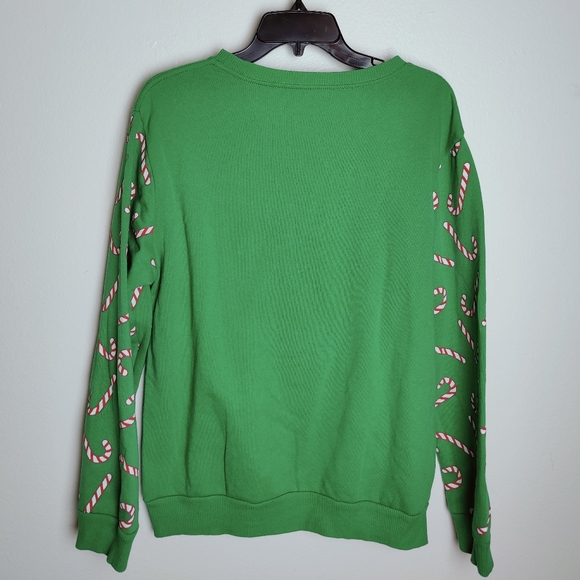 Men's "Oh Snap!" Gingerbread Man Candy Cane Christmas Sweater Sweatshirt, M - Picture 5 of 5